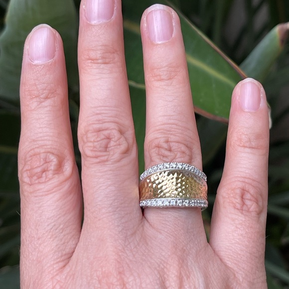 Joseph Esposito cz gold plated solid sterling ring - Picture 2 of 8